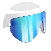 Visière bleue miroir